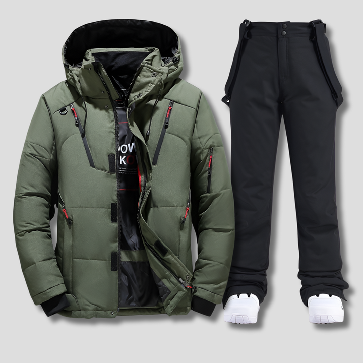 Performance men's snow gear ski suit, water-resistant for winter outdoor adventure