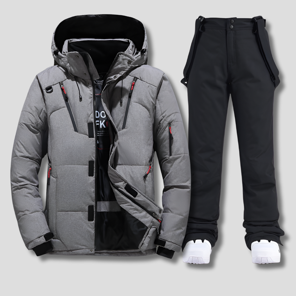 New4 men's ski suit, ideal for snowboarding, combining warmth and water resistance