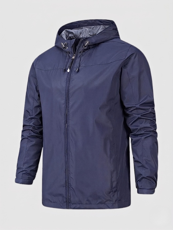 Versatile men's lightweight hooded jacket, perfect as a windbreaker for everyday wear & outdoor activities.