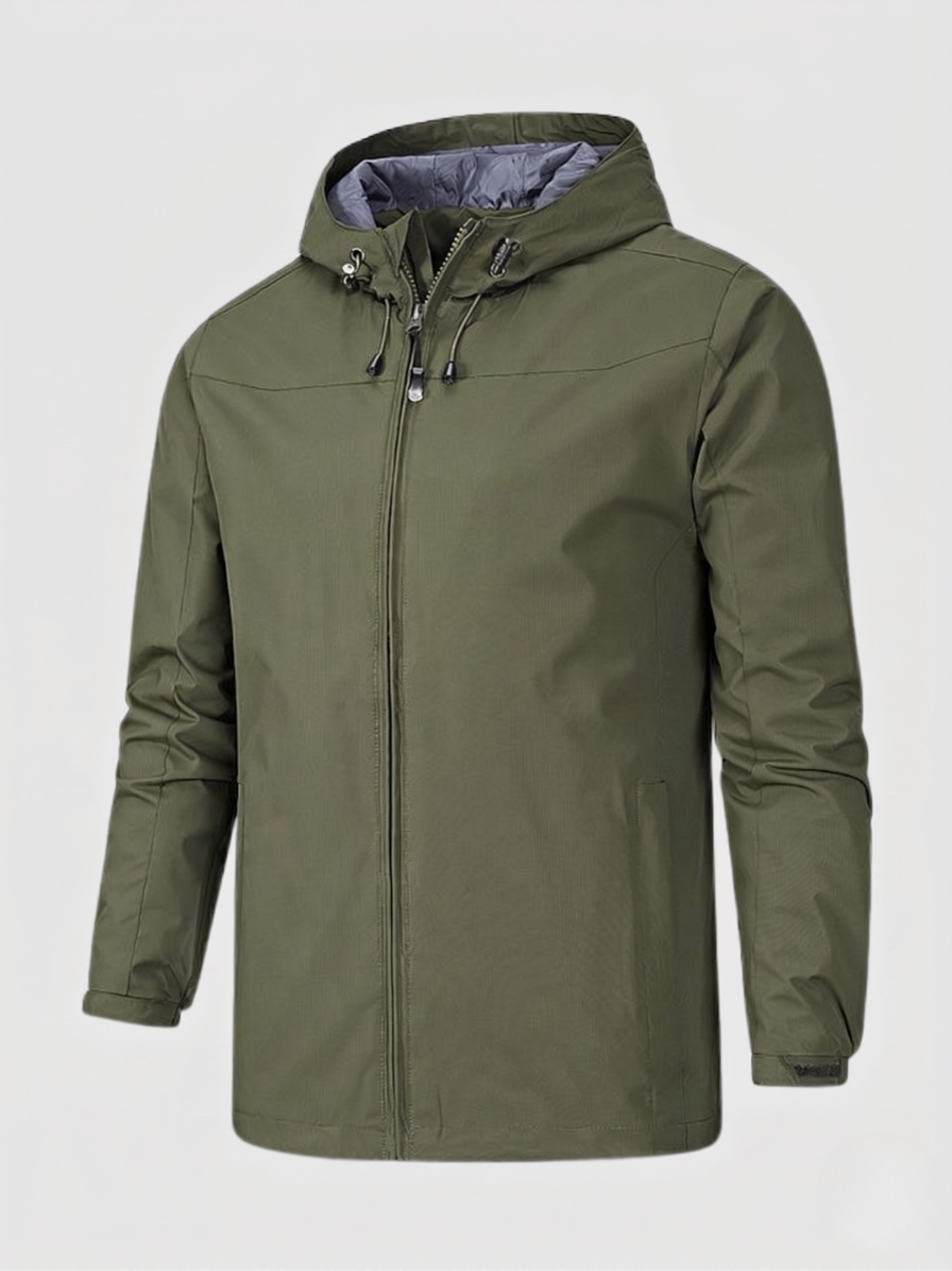 Stylish men's Orlando hooded jacket, full zip, designed for comfort and ease as casual outerwear.