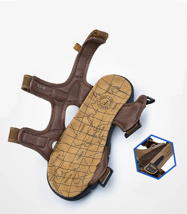 Breathable men's comfort sandals. Orthopedic support for walking, summer, daily wear & foot pain relief.