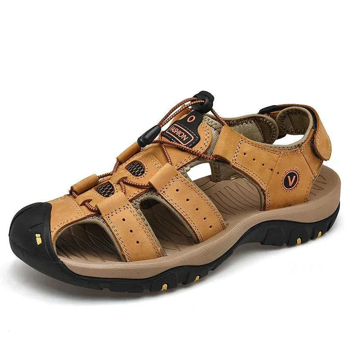 Comfortable men's orthopedic sandals, providing excellent arch support for improved foot health this summer.