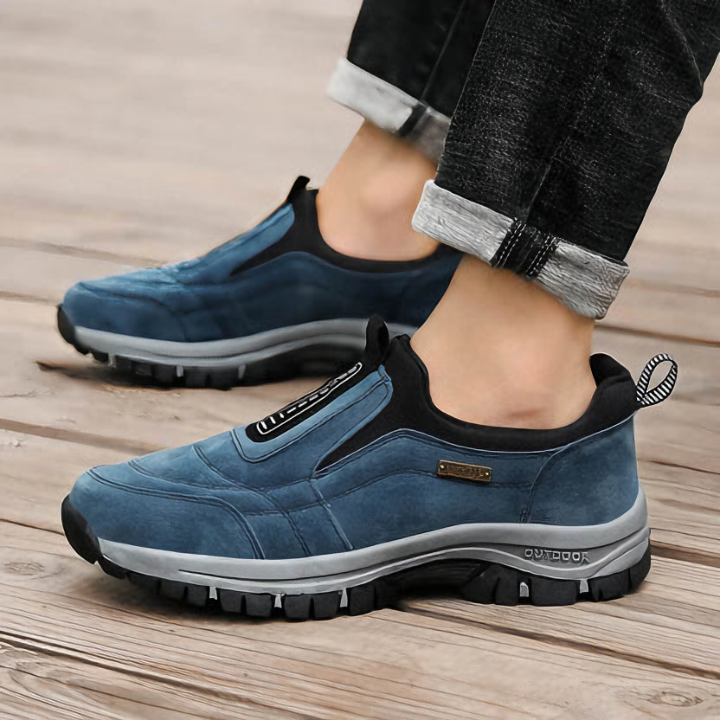 Men's orthopedic slip-on sneakers for ultimate all-day comfort & easy wear. Ideal for walking.
