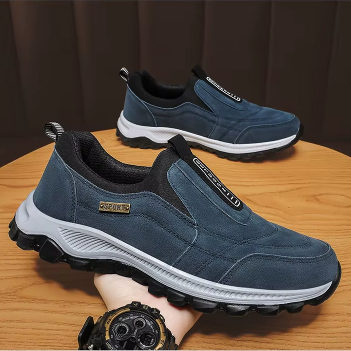 Stylish men's orthopedic slip-on sneakers for foot health. Enjoy easy wear & all-day comfort with arch support.