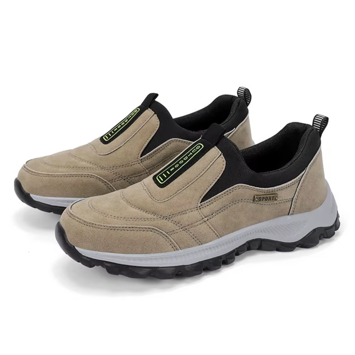 Practical men's orthopedic slip-on casual shoes. Perfect for outdoor adventures, offering comfort & support.