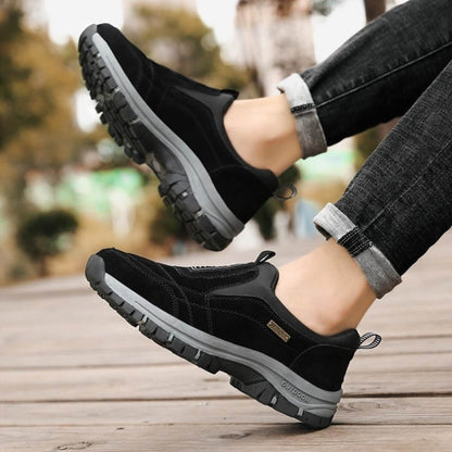 Comfortable men's orthopedic slip-on sneakers with arch support, perfect for an active lifestyle & walking.