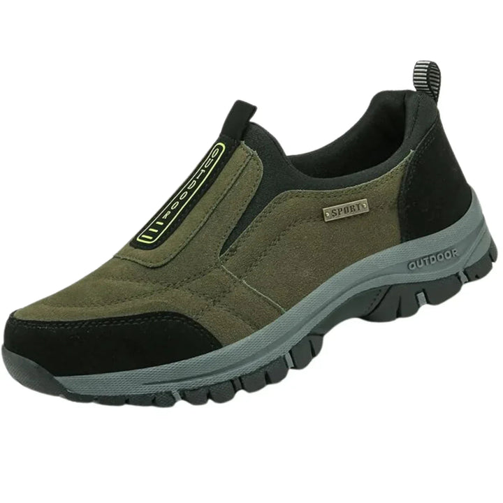 Stylish men's slip-on orthopedic sneakers with ergonomic design, providing comfortable arch support for all activities.