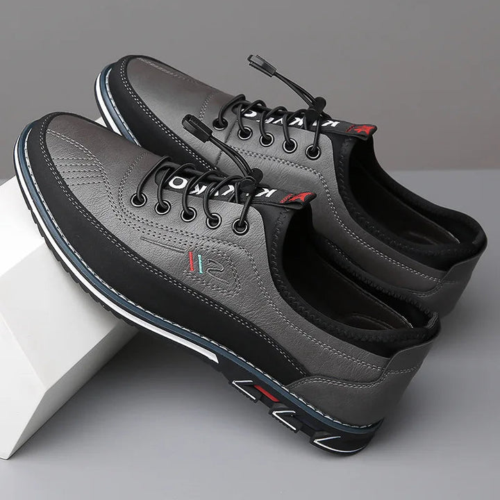 Orthopedic men's shoes featuring genuine leather and arch support for all-day comfort