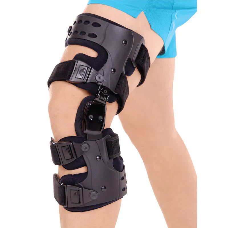 Men's osteoarthritis unloader knee brace, targeting pain relief & improving mobility for arthritis sufferers.