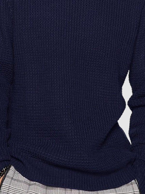 Casual men's oversized crew neck sweater, essential for effortless relaxed autumn fashion.