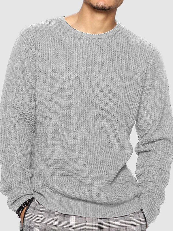 Soft mens oversized crew neck sweater, a comfortable and stylish pullover for fall/winter.