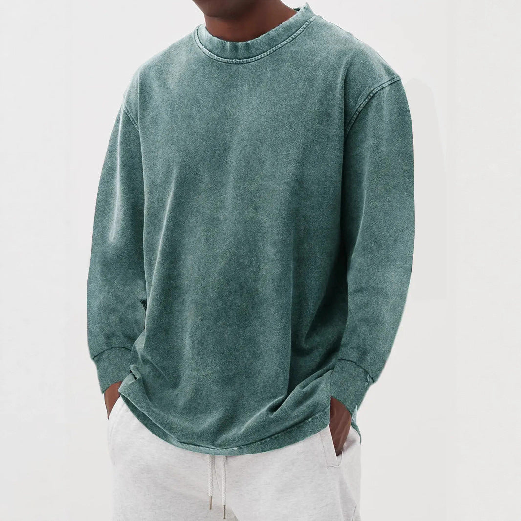 Fashionable men's oversized crewneck sweater, a versatile casual essential for modern mens fashion.