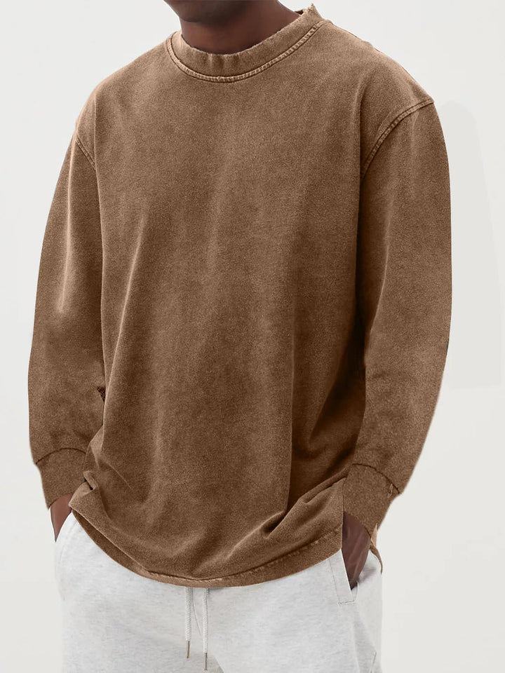 Comfortable men's oversized crewneck sweater, designed for ultimate relaxation and casual everyday style.