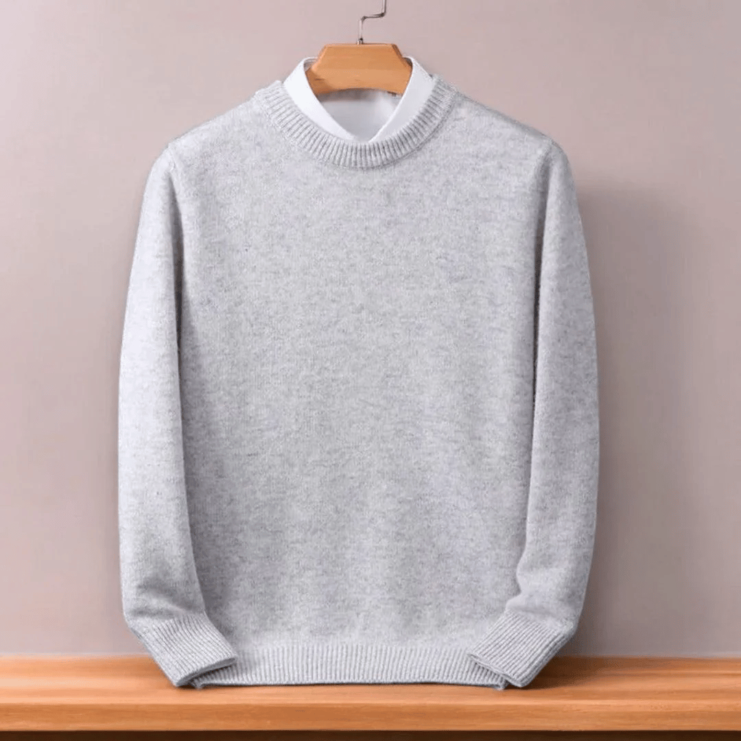 Men's cozy oversized knit wool blend pullover, ideal for everyday casual wear