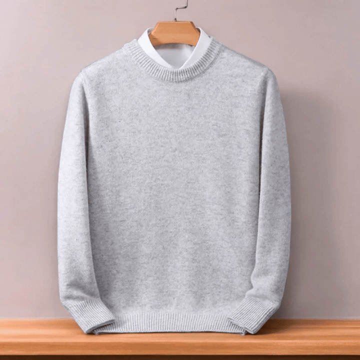 Men's cozy oversized knit wool blend pullover, ideal for everyday casual wear