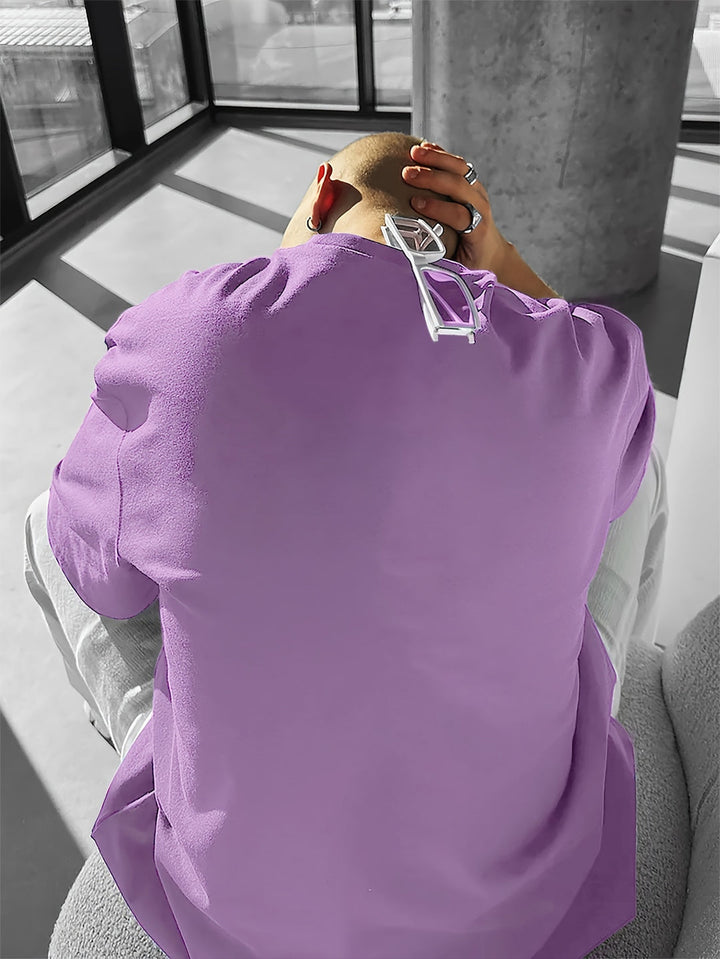 Casual men's rose print graphic tee, an oversized fit for modern streetwear and summer comfort.