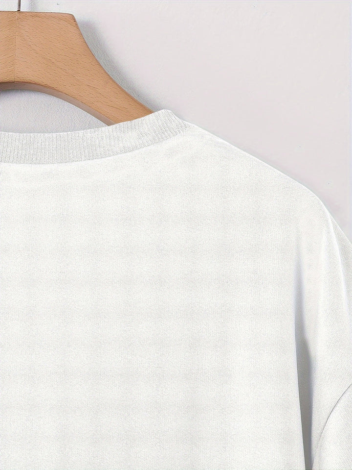 Comfortable men's streetwear tee with a vibrant rose graphic, offering a trendy loose fit for summer.