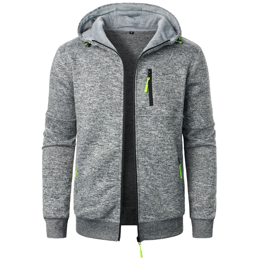 Stylish men's zip hoodie with a modern pattern, perfect for casual fashion and everyday comfort.