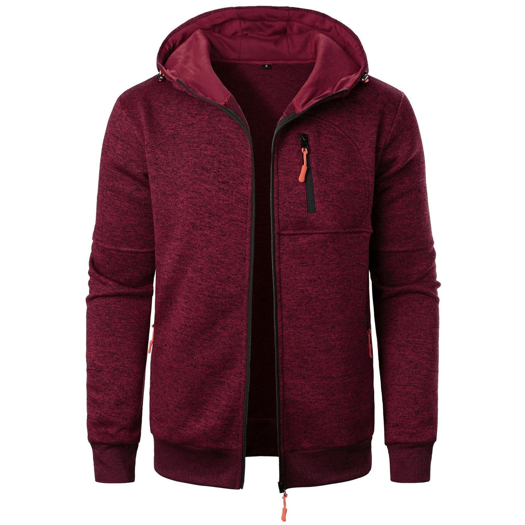 Versatile men's patterned zip hoodie, great for casual men's fashion, layering, and everyday comfort.