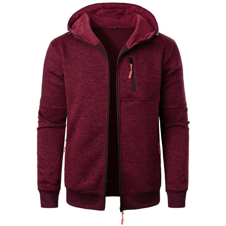 Versatile men's patterned zip hoodie, great for casual men's fashion, layering, and everyday comfort.