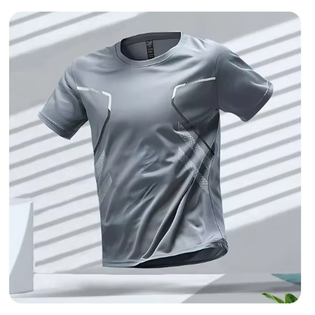 New collection men's activewear T-shirt, engineered for high performance and summer sporting events.