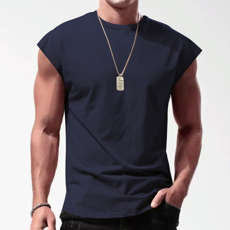 Lightweight men's performance tank top, ideal for gym, workout & sports. Breathable activewear.