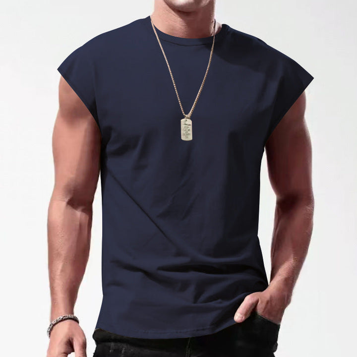 Lightweight men's performance tank top, ideal for gym, workout & sports. Breathable activewear.