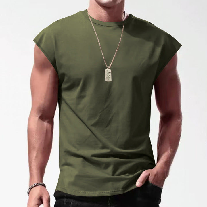 Sleek men's athletic tank top for intense training, running & fitness. Stylish gym workout shirt.
