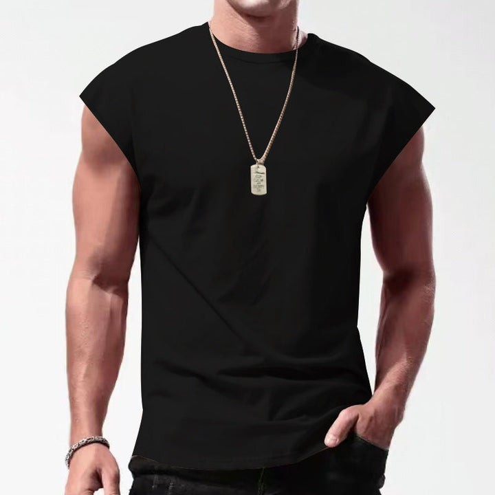 Versatile men's sleeveless activewear tank top for all sports, gym, & training. Performance apparel.