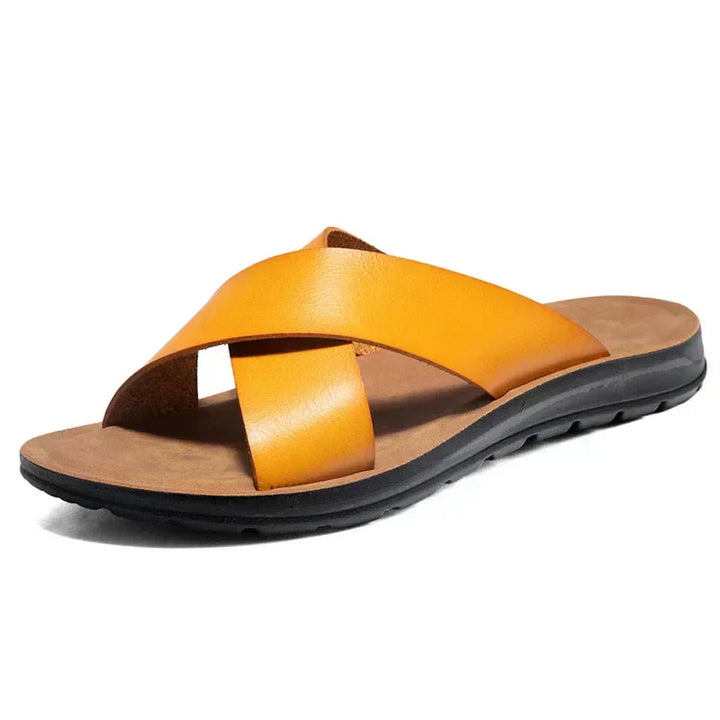 Comfortable men's premium slip-on sandals, perfect for outdoor, beach, and casual summer everyday wear.