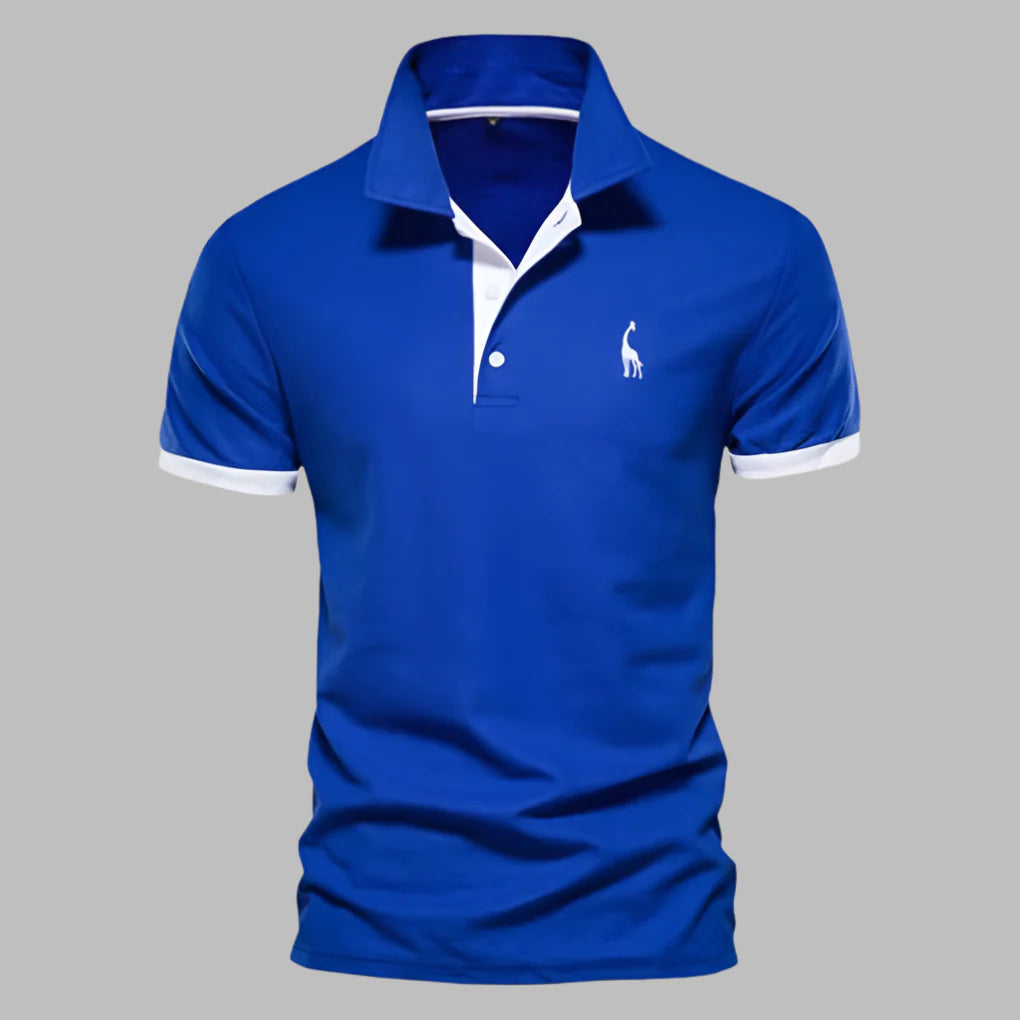 High-quality men's smart-casual polo shirt in a soft, breathable cotton blend, everyday wear