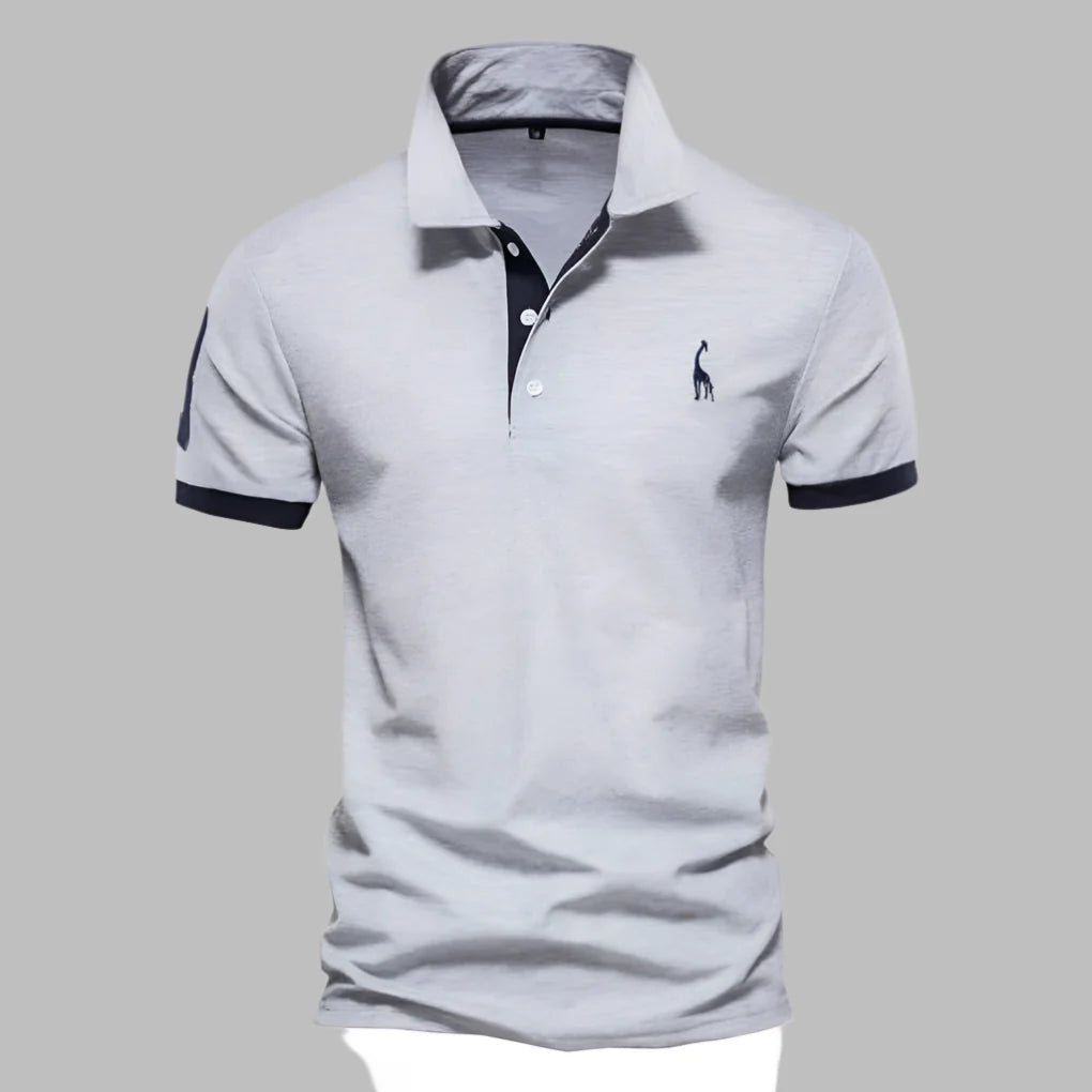 Breathable cotton blend men's smart-casual polo shirt, new tailored fit for everyday comfort