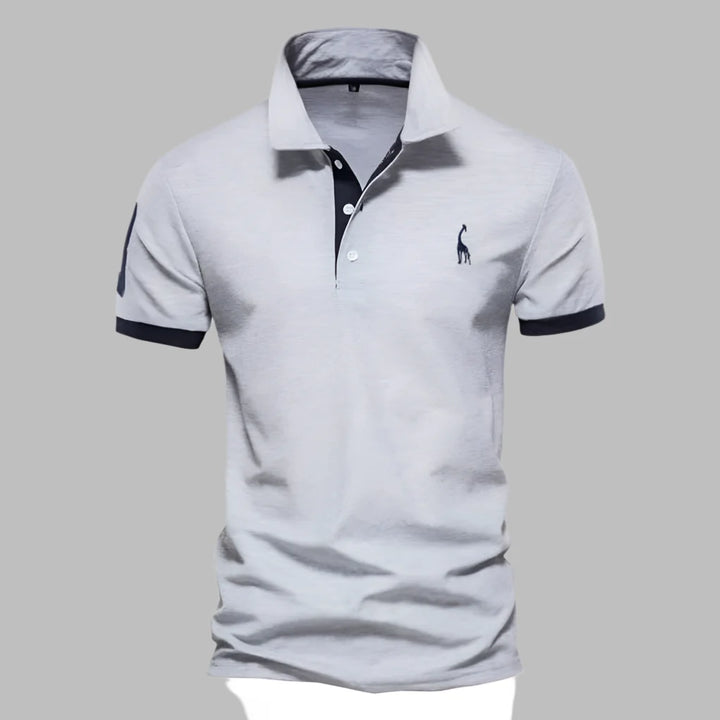 Breathable cotton blend men's smart-casual polo shirt, new tailored fit for everyday comfort