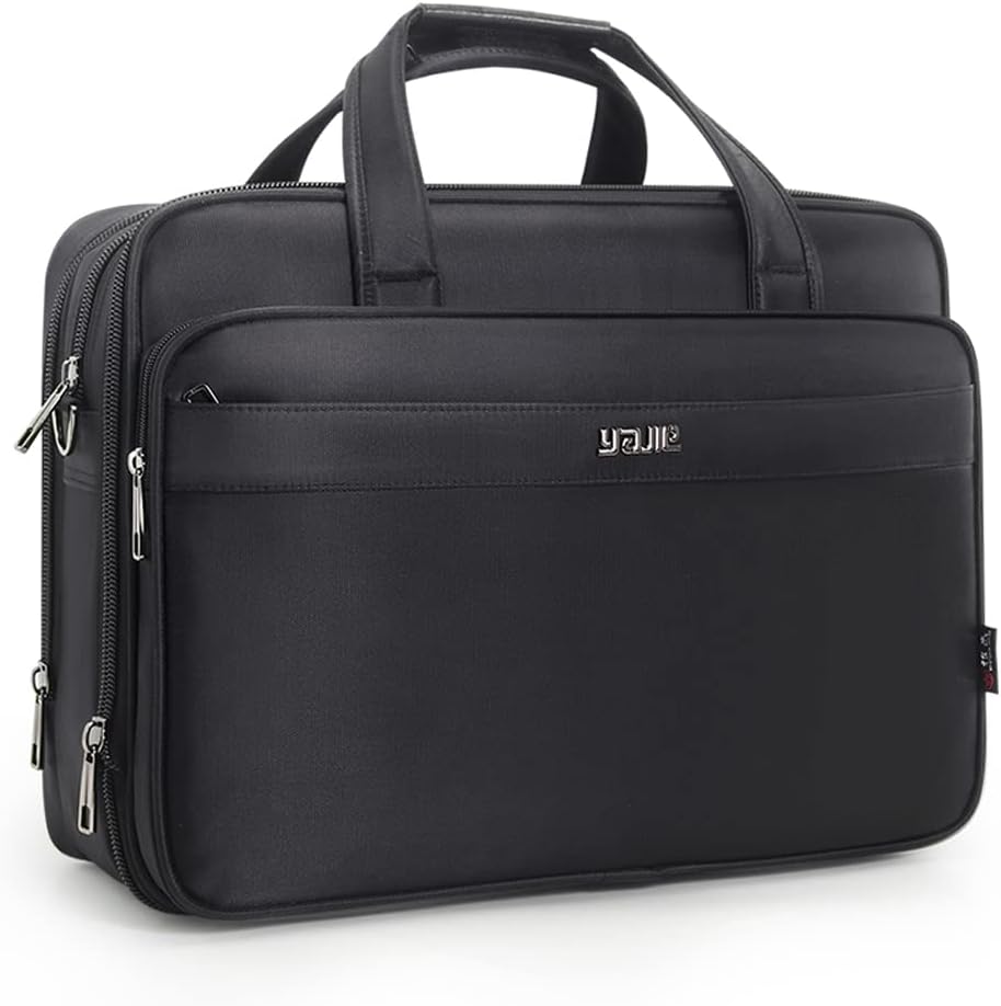 Men's professional canvas laptop business tote bag for work & daily commute.