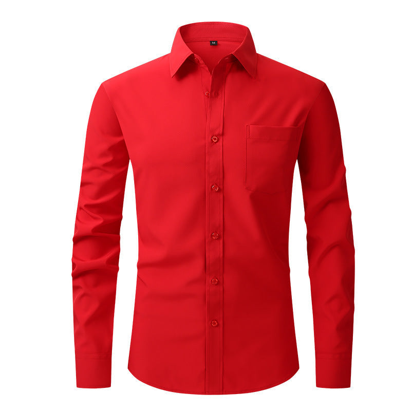 High-quality men's dress shirt, tailored fit for a sleek and professional silhouette.