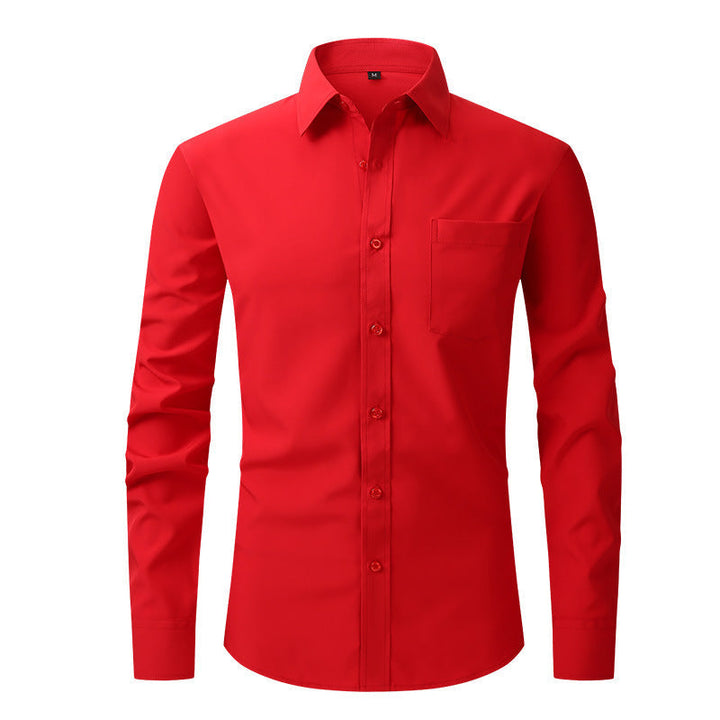 High-quality men's dress shirt, tailored fit for a sleek and professional silhouette.