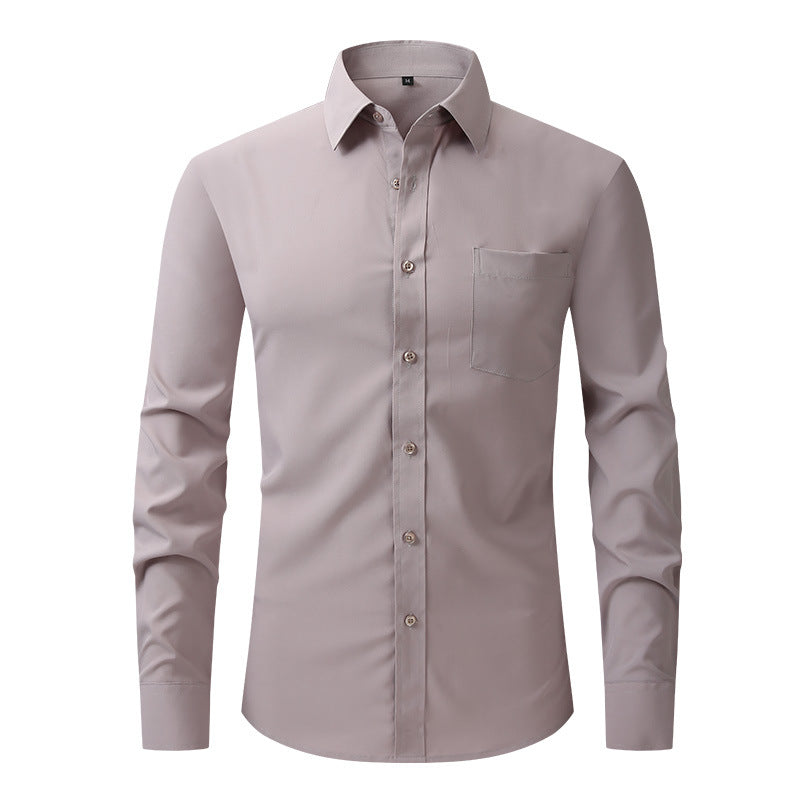 Sophisticated men's button-down shirt, versatile for professional & smart casual looks.