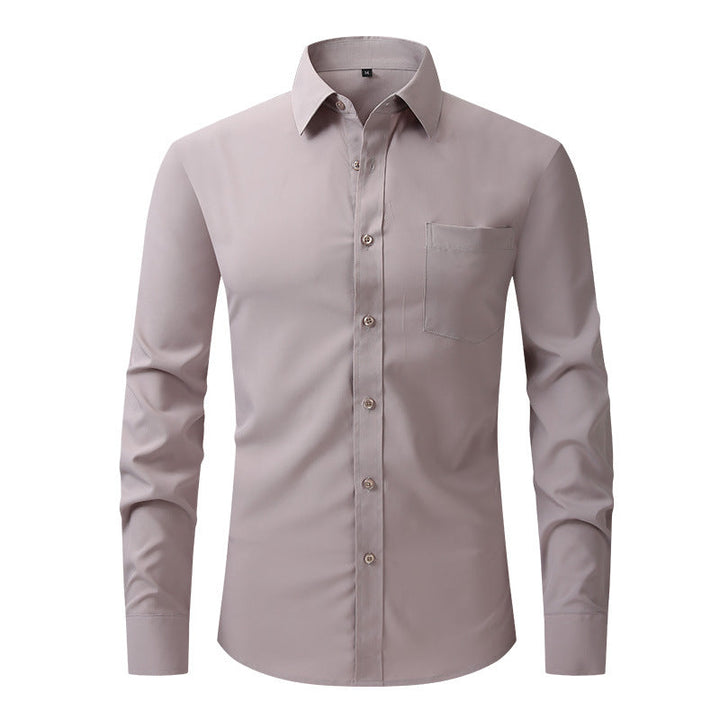 Sophisticated men's button-down shirt, versatile for professional & smart casual looks.
