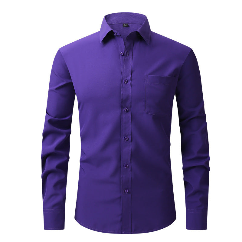 Tailored fit men's business shirt in white, essential professional workwear.