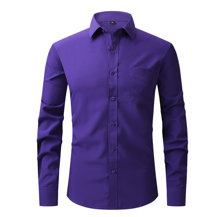 Classic men's formal shirt, tailored for a sharp look in business or special events.