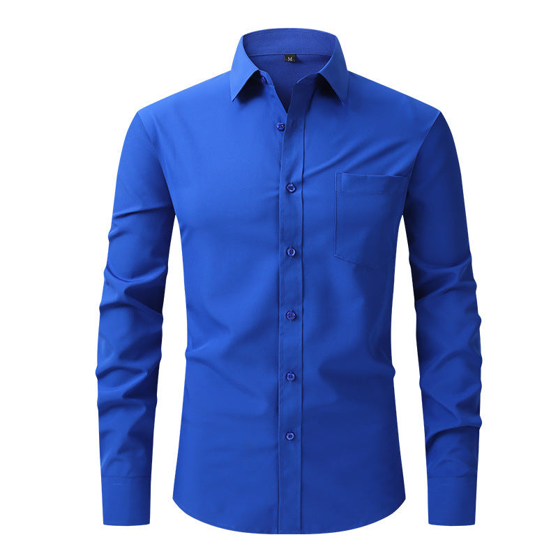 Men's professional workwear shirt, comfortable tailored fit for long office hours.