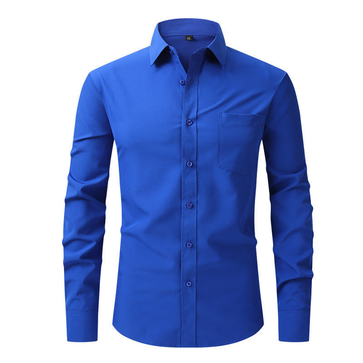 Men's professional workwear shirt, comfortable tailored fit for long office hours.