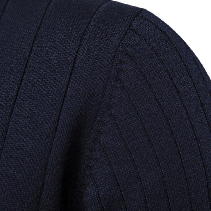 Versatile men's quarter zip pullover. Long sleeve, ribbed for comfort & ideal for fall/winter layering.