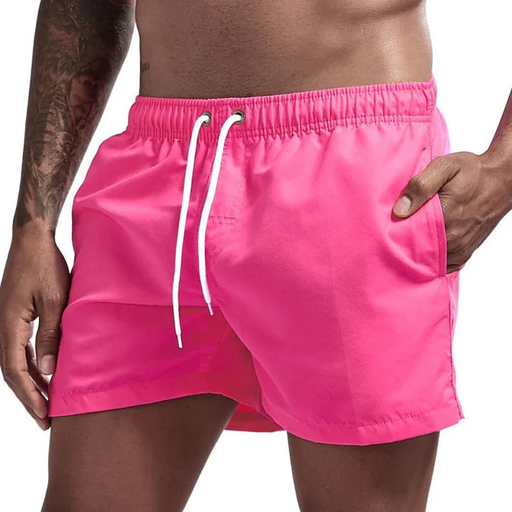 Men's Quick-Dry Athletic Shorts in black, versatile for swimming, gym, and casual beachwear