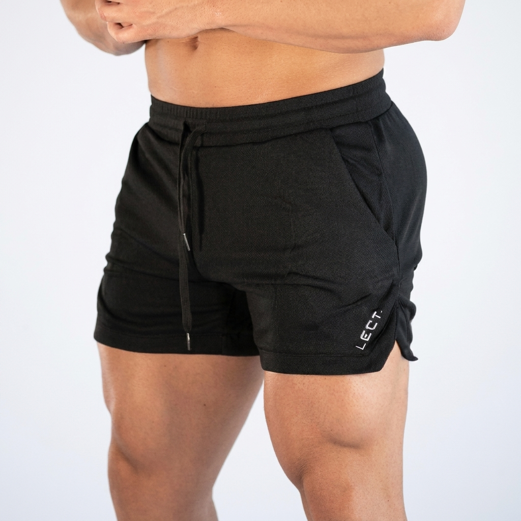 Men's quick-dry swim shorts in blue, perfect for beachwear, swimming, or casual summer style.