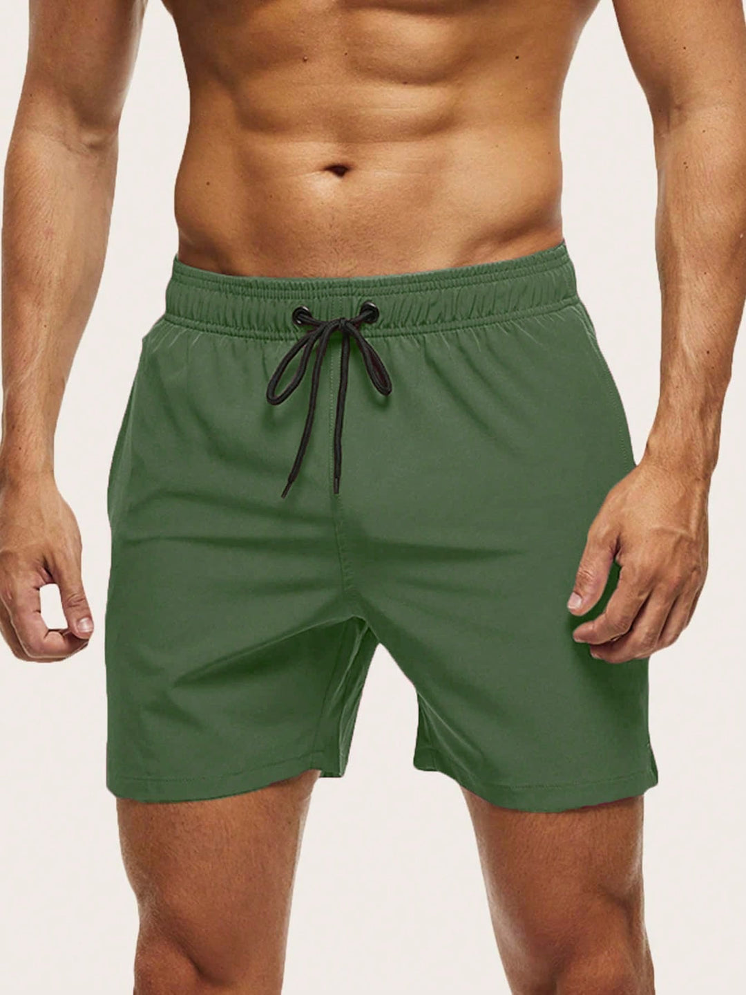 Stylish men's beachwear: quick-dry, stretch swim shorts for pool, beach, and holiday fashion.