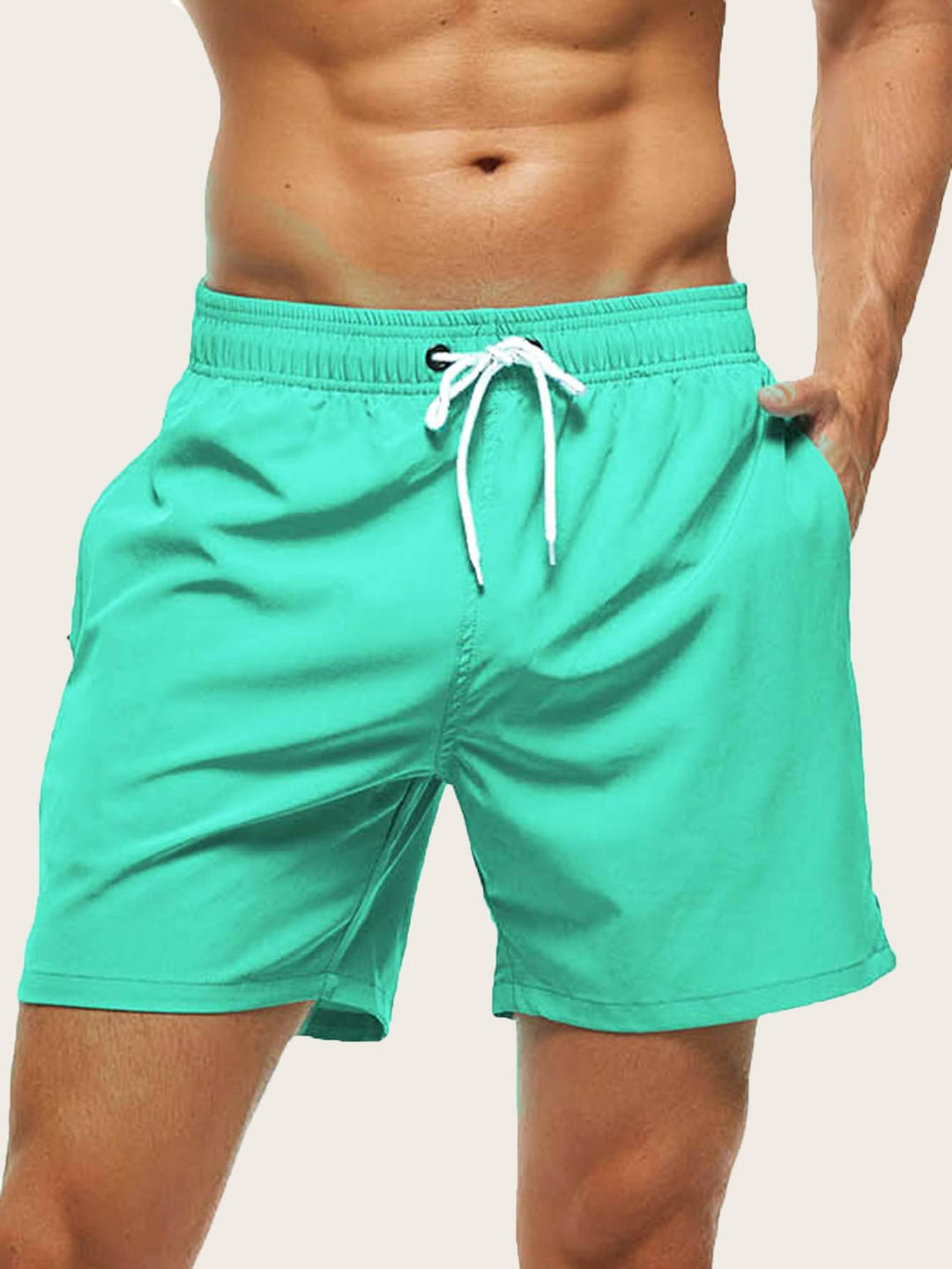 Men's quick-dry swimwear: comfortable, lightweight stretch shorts ideal for beach and pool days.
