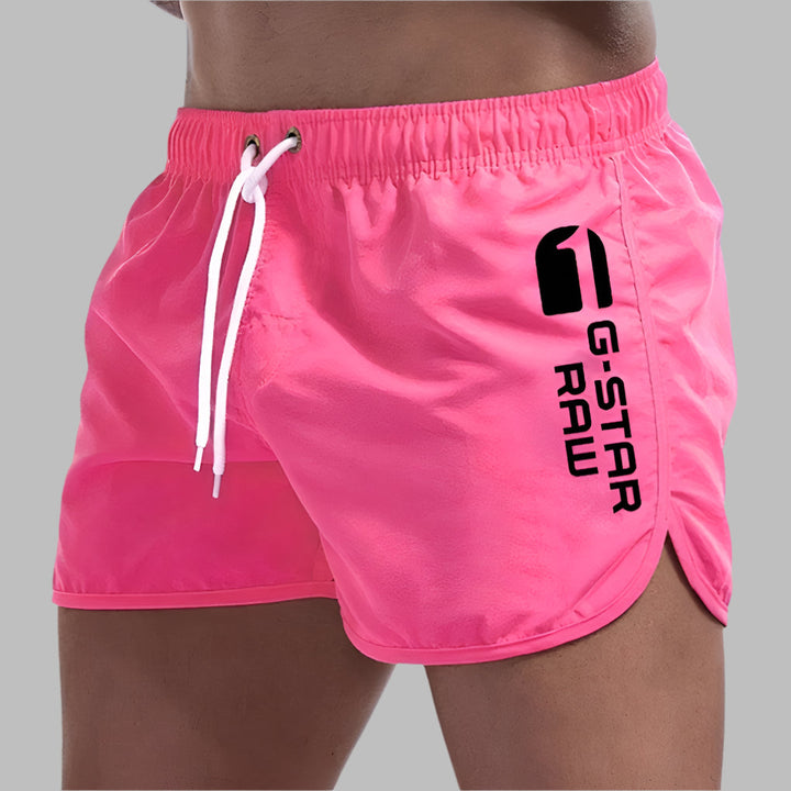 Men's apparel: quick-dry swim trunks, solid, range S-2XL, excellent for summer and poolside.