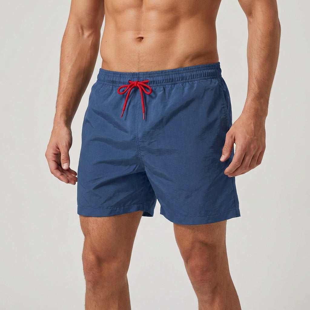 Sporty men's swim shorts, quick-dry, with adjustable waist, ultimate comfort for summer activities.