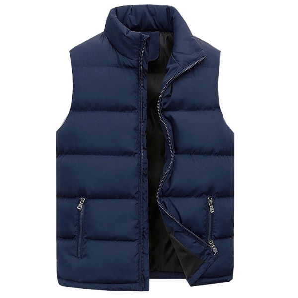 Stylish men's quilted vest, lightweight and water-resistant, ideal outerwear for men.